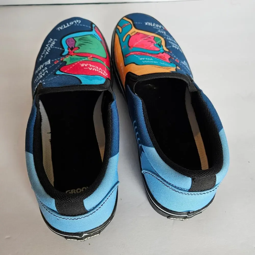 Groove Bags Speech Therapy Vocal Tracts Slip On Sneaker Women's 10 Men's 8
